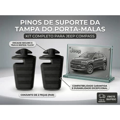 Kit 2 Suporte Pino Do Tampão Porta Malas Jeep Compass 2016-2025