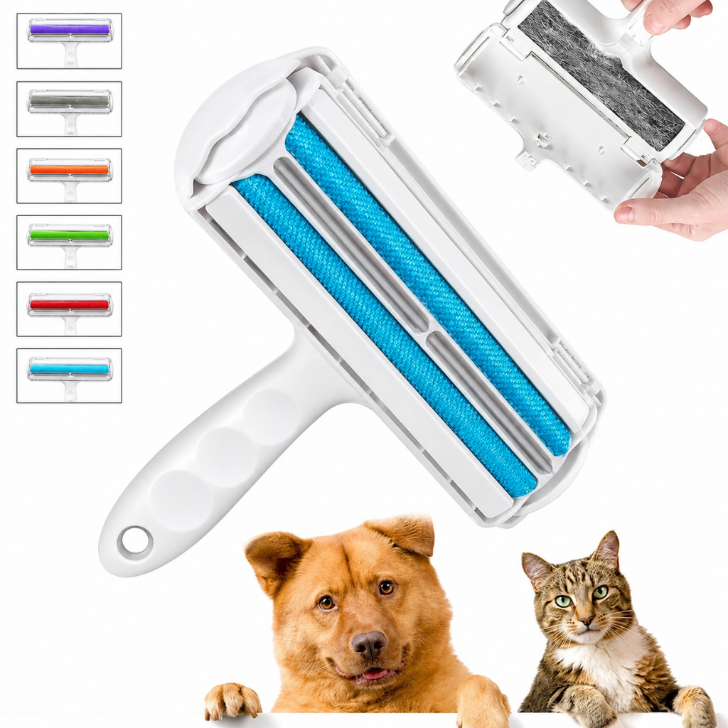 Limpador Rolo Removedor Tira Pelos Pet Cães & Gatos Pet Magico Cama Sofá Tapete Carpete Roupa