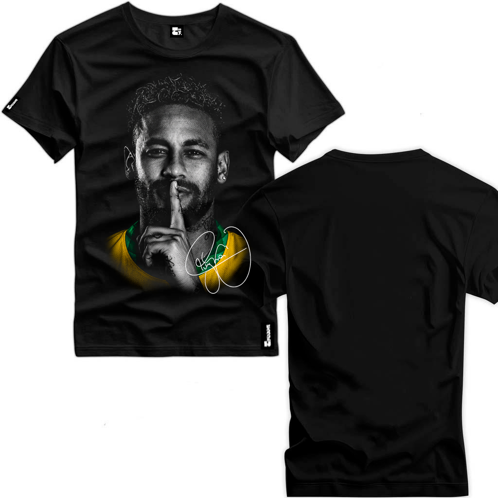Camisa Neymar Júnior Estampada Camiseta Algodão Unissex Brasil Copa do Mundo Envio imediato!