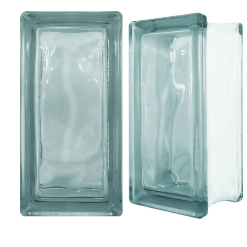 Bloco Vidro 19x9x8cm - Transparente - 1/2 Bloco Vidro Tipo Tijolo