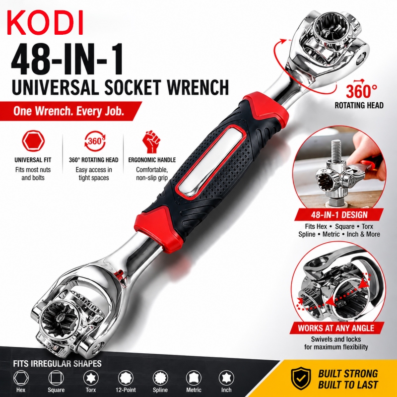 Chave Multiuso Coroa do Role 52 Em 1 chave Soquete 360º Chave Grifo Universal Chave Grifo-F3