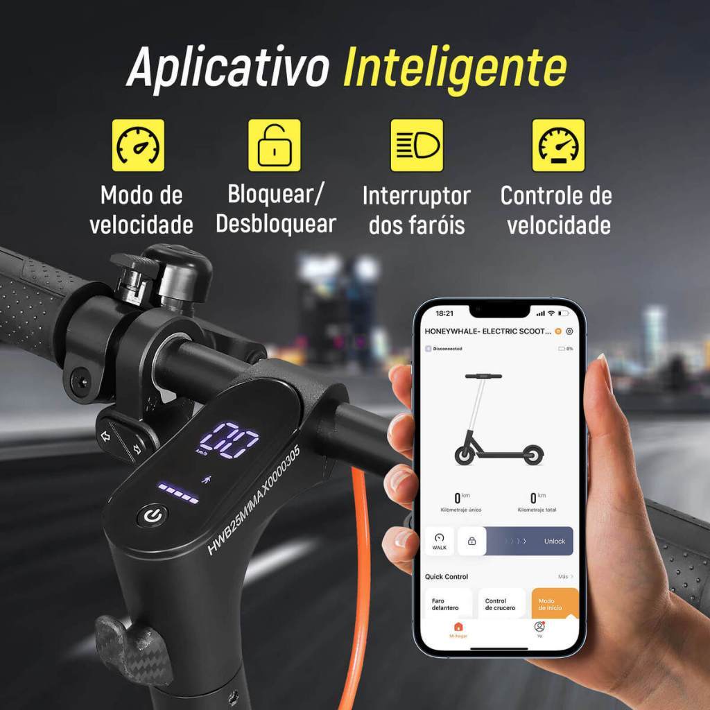 HONEYWHALE M1 MAX Patinete Elétrico Adulto 500W 32KM/H 22KM · foto 2