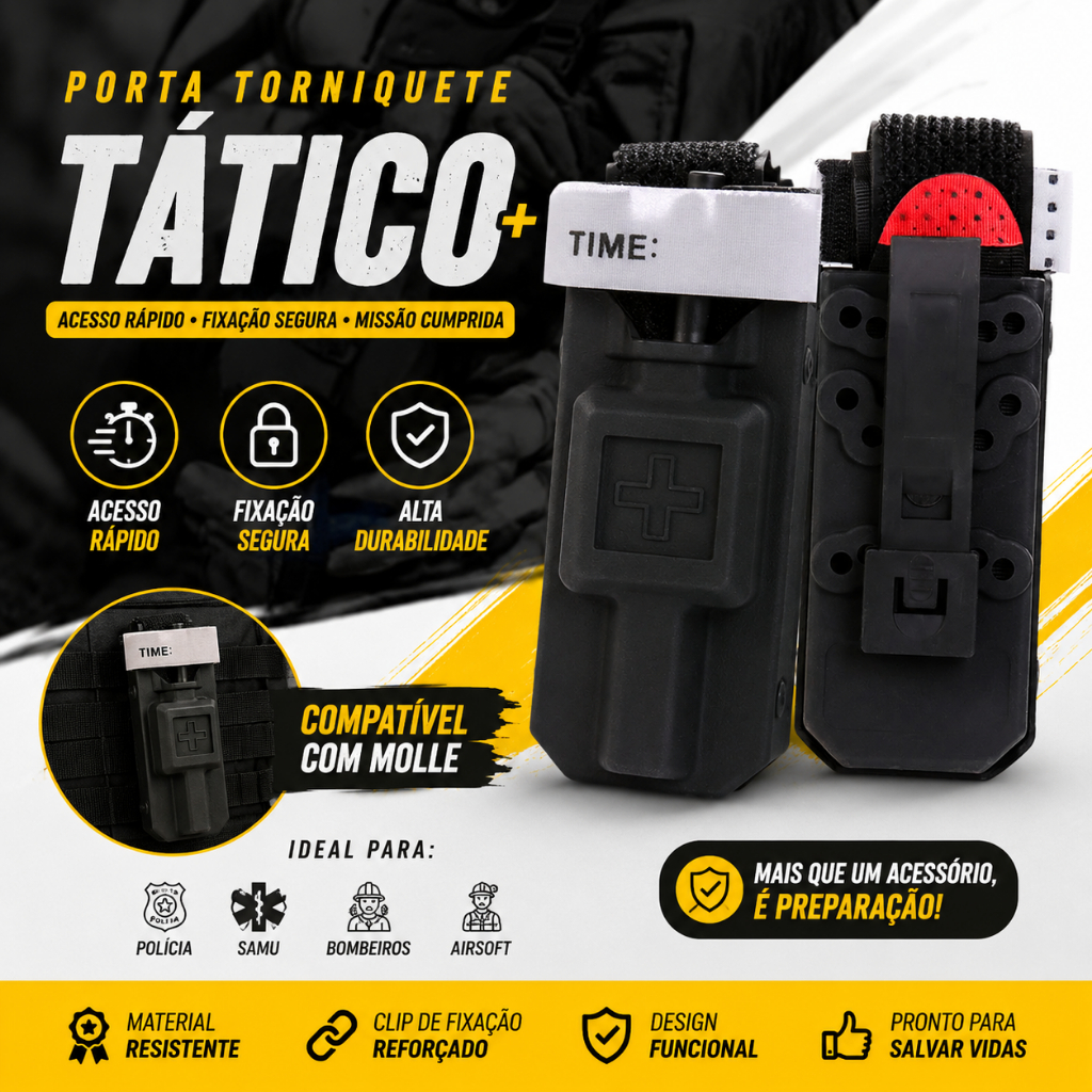 Porta Torniquete Tático Modular Molle Kydex Rígido Aph Ifak