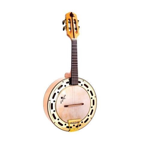 Banjo Marquês Maple Natural Brilho Passivo c/ Aro Dourado