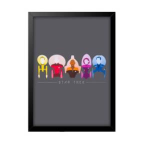 Quadro Decorativo Star Trek USS Enterprise Série Poster Quarto Sala Escritório