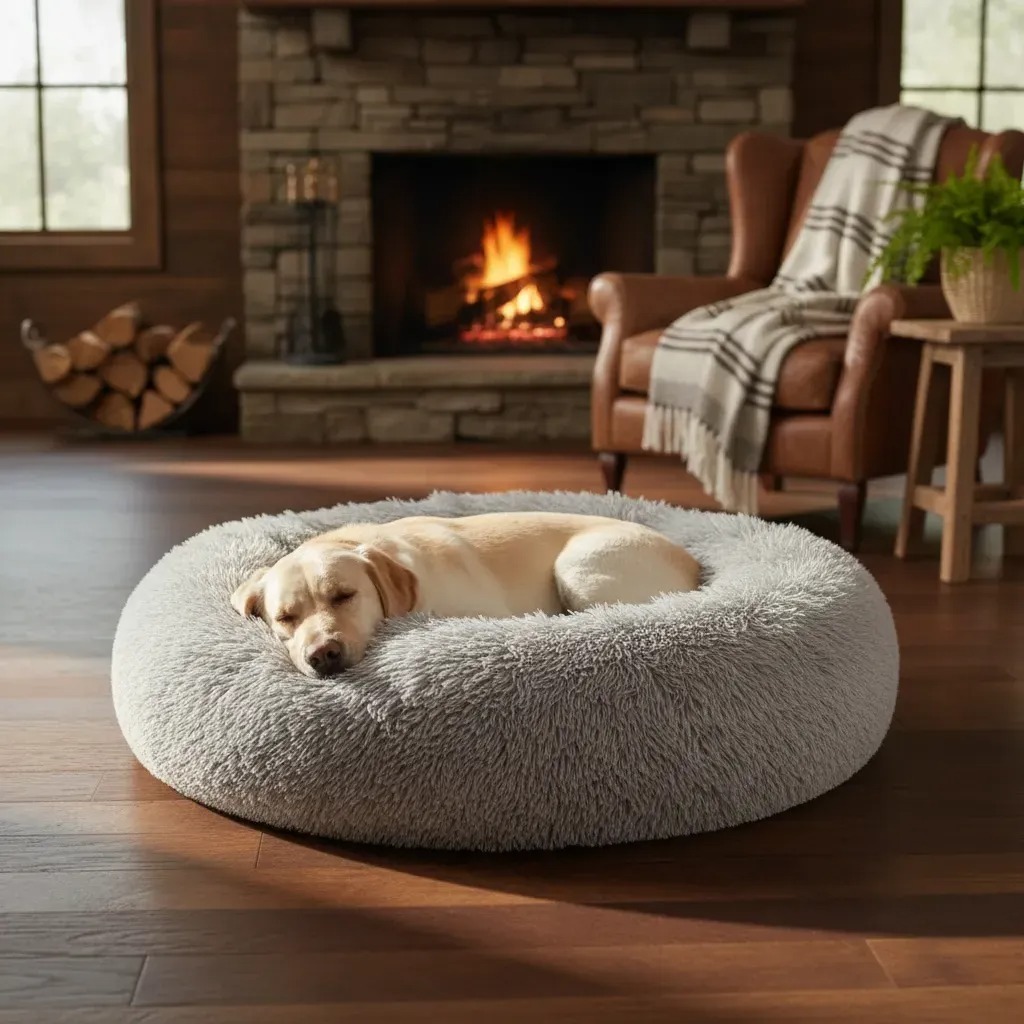 CAMA PET DONUT NUVEM PELUCIA REDONDA CAMINHA PELUCIADA NINHO CASINHA CASA COLCHONETE CÃO GATO TOCA