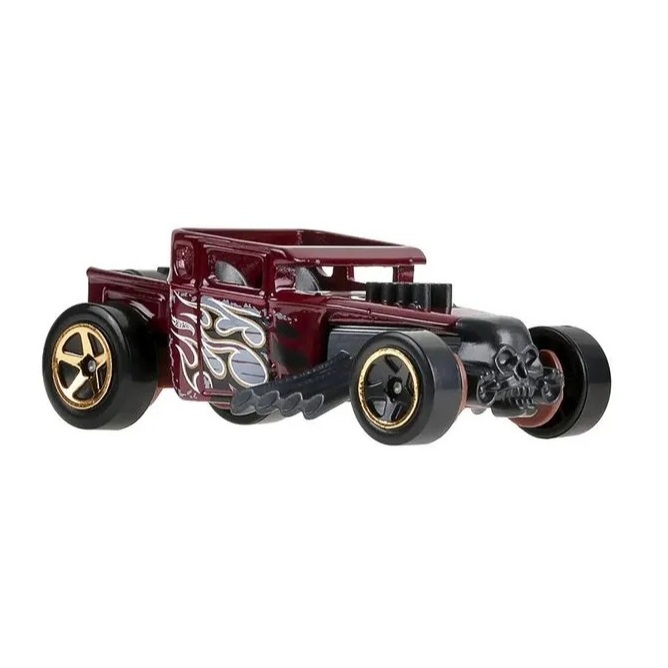 Hot Wheels carro caveira Bone Shaker Dream Garage vinho roda gold serie Fan Driven