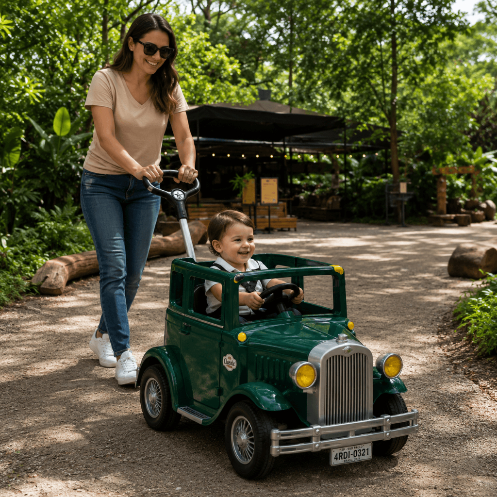 Carrinho Carro De Passeio E Pedal Calhambek - Calesita Verde