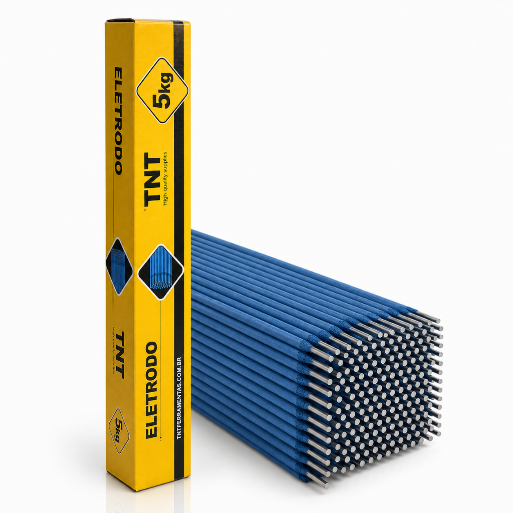 Eletrodo de Solda 6013 Azul 2,50mm 5kg TNT Aço Carbono Revestido Serralheria Elétrica Reparos Vareta