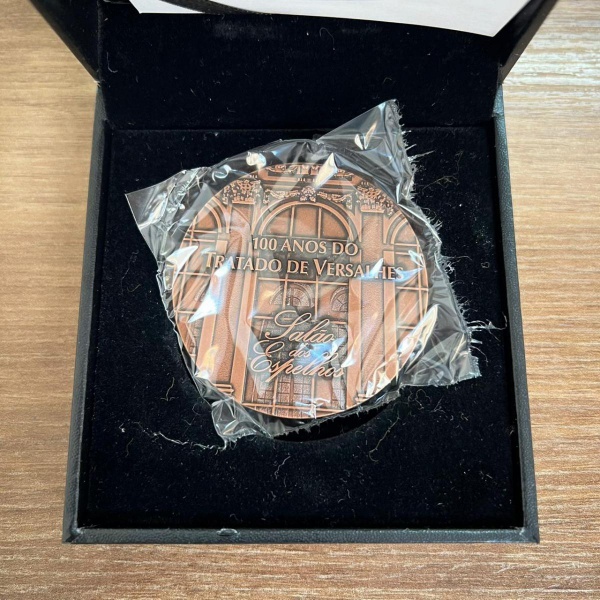 Brasil - Medalha Comemorativa Dos 100 Anos Do Tratado De Versalhes, Bronze - Baixa Tiragem, Acompanha Estojo e Certifica