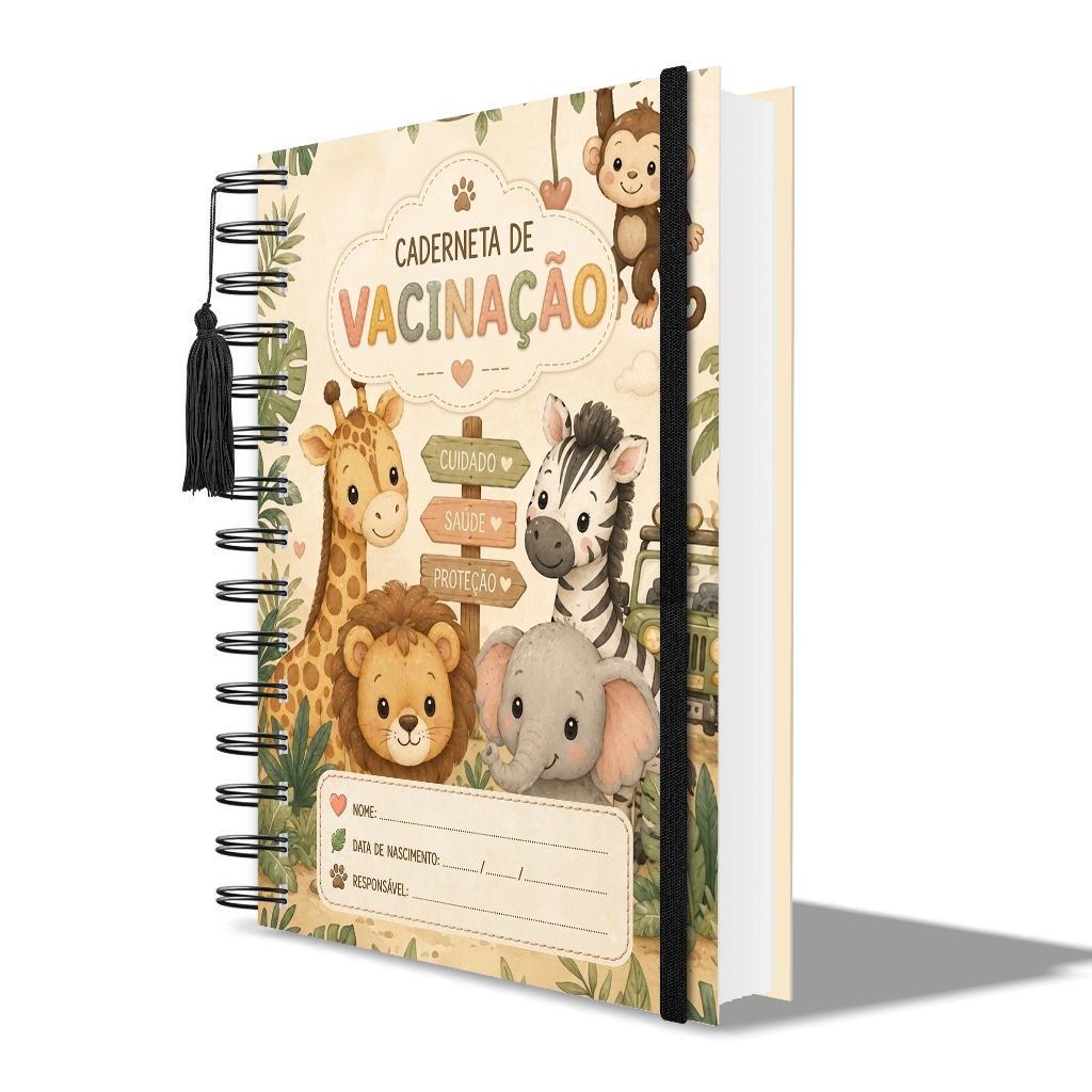 Caderneta de Vacinação Caderno de Saúde Menino e Menina Capa Dura Criança Bebê Temas Kids · foto 2