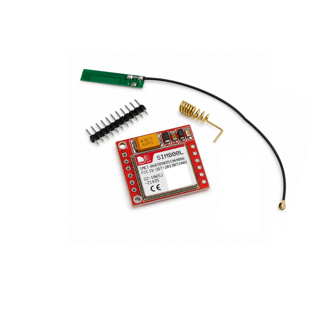 Módulo SIM800L GSM GPRS  com Antena Espiral e  Barra de Pinos  Comunicação Celular para Arduino e IoT Rede Celular 2G ba