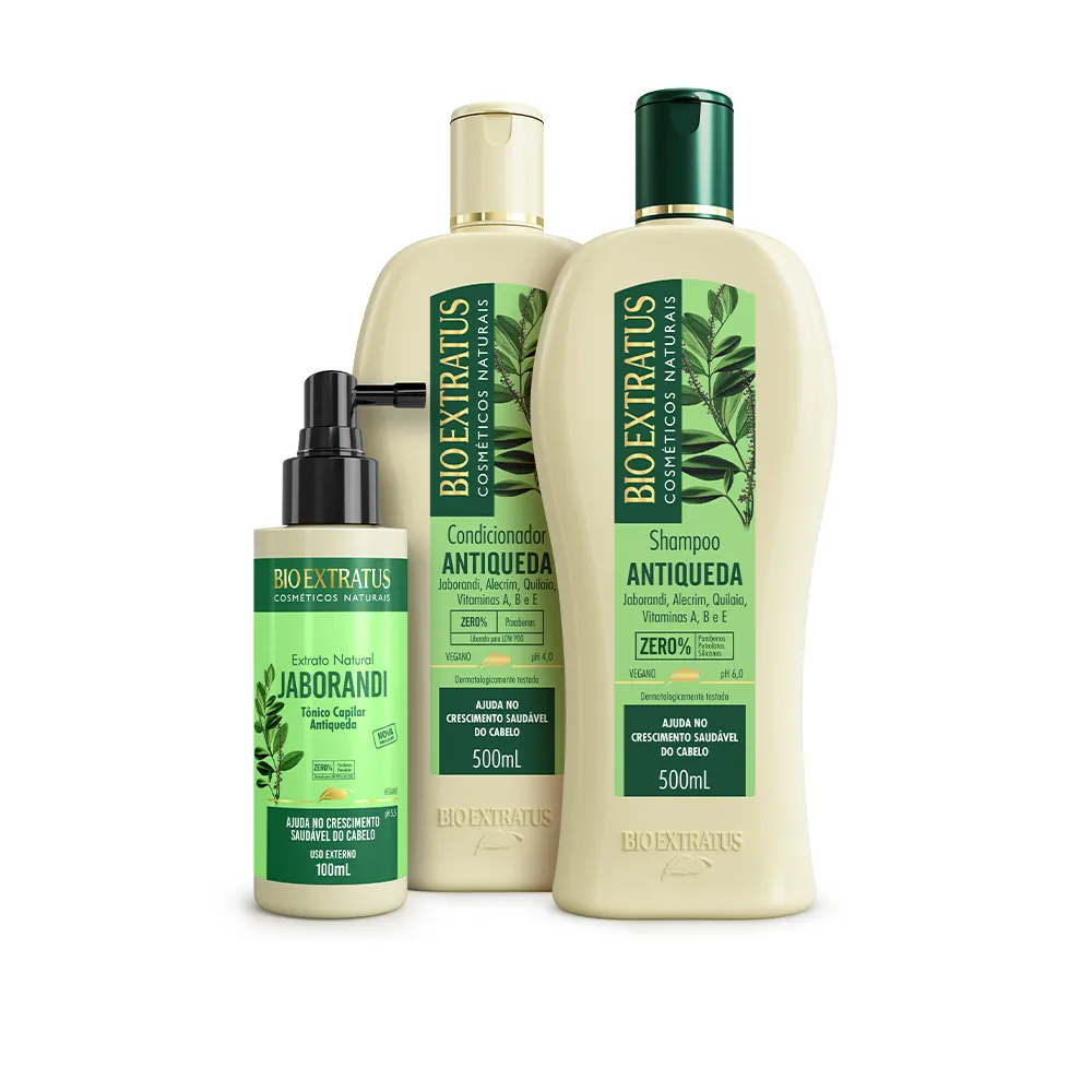 Kit Bio Extratus Antiqueda Jaborandi 500mL Sh. Cond e Tônico