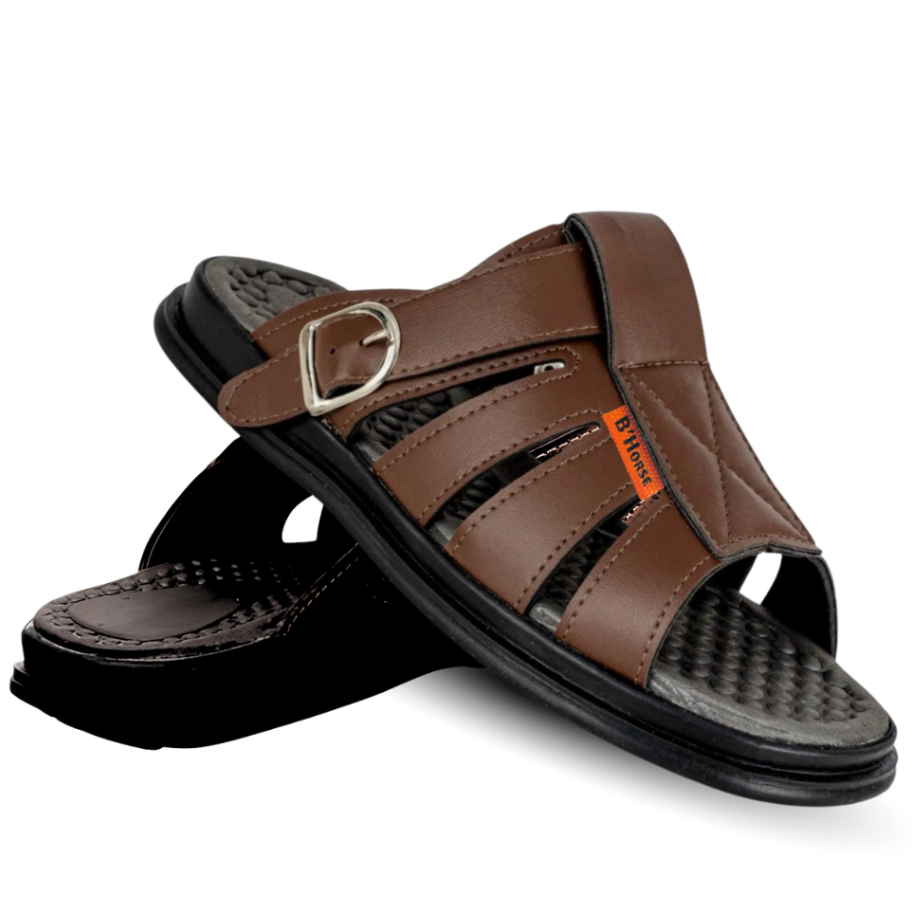 Sandália Masculina Franciscana Anti-Stress Ortopédica (Estilo, Conforto & Uso Diário) - Black Horse