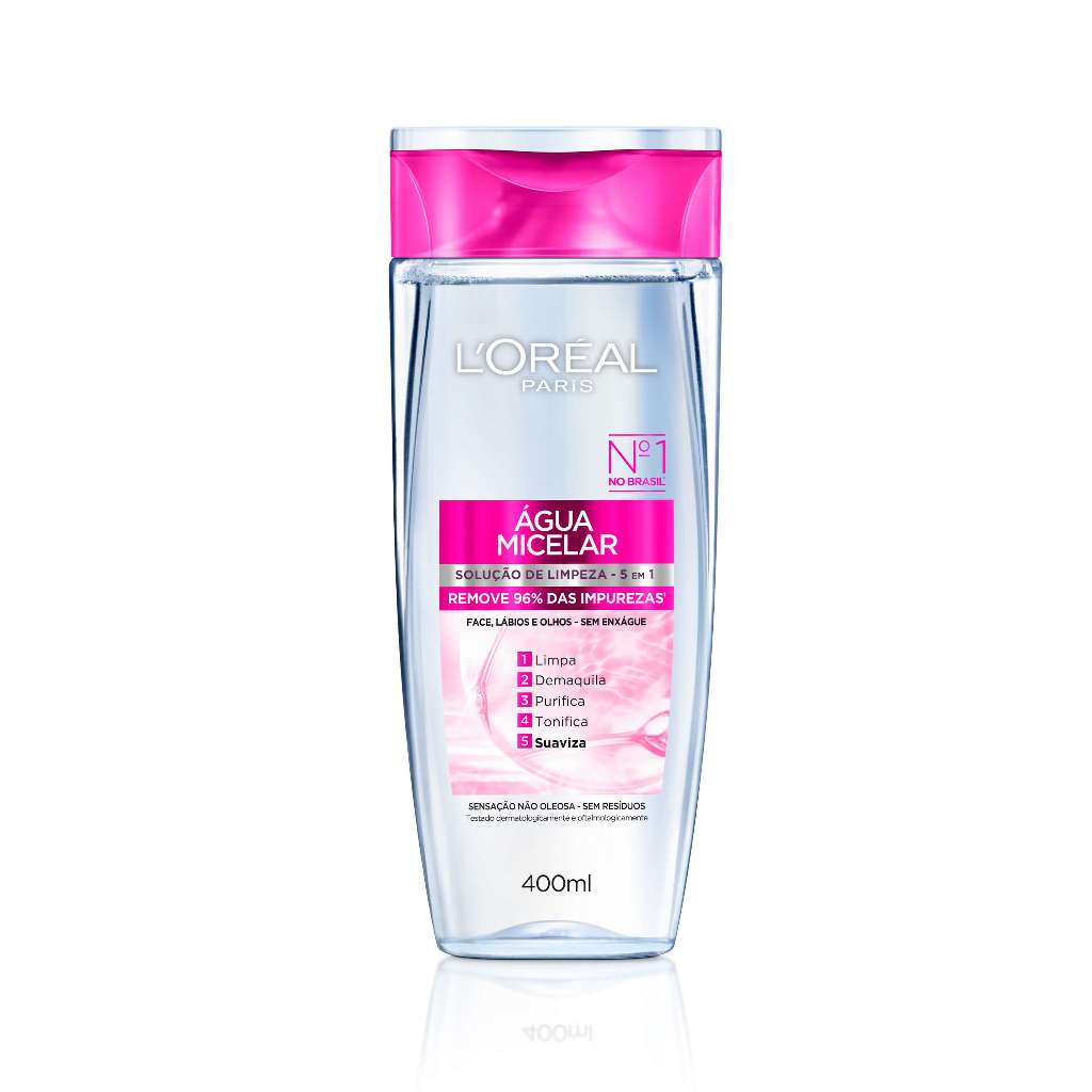 Imagem Água Micelar Purificante 5 em 1, Limpa e Demaquila, Para Todos os Tipos de Pele, L'Oréal Paris Dermo Expertise 400ml