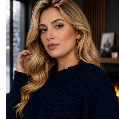 Blusa De Frio Feminina Tricot Casaco Suéter Tricô Inverno Lã Detelhe Lacinhos Moda Inverno Frio