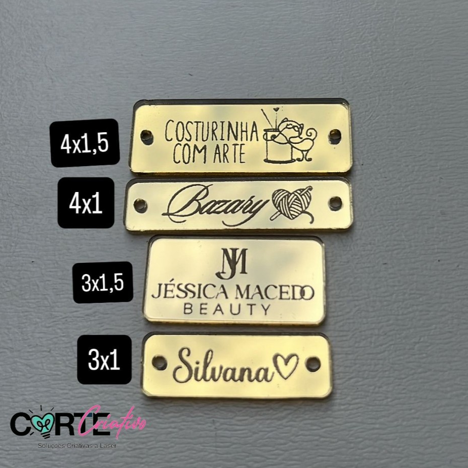 Kit 30 Unidades Etiquetas Acrilico Personalizadas
