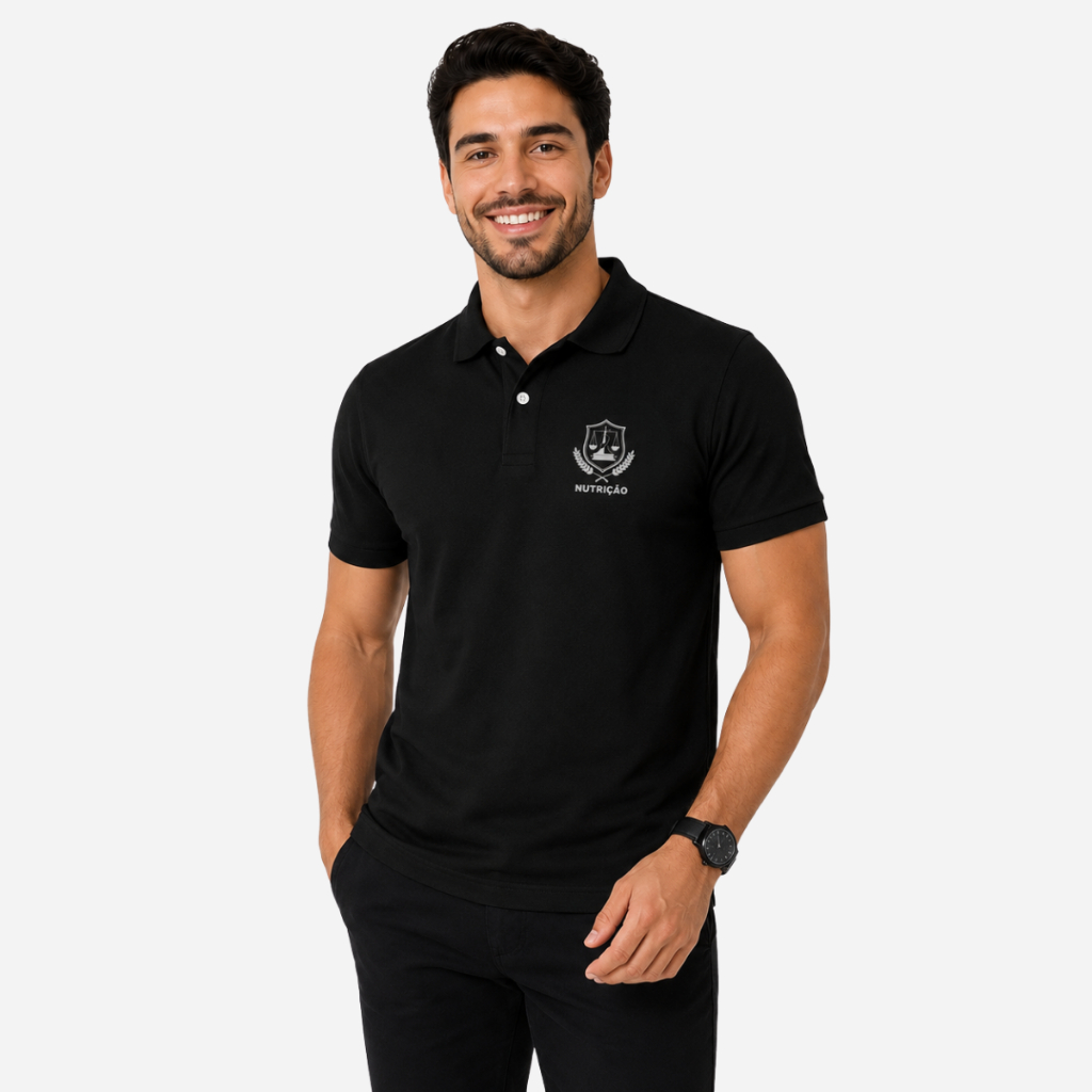 Camisa Camiseta Gola Polo NUTRIÇÃO Uniforme Nutricionista Profissional Blusa Polo Nutrição