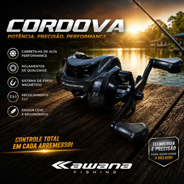 Carretilha Cordova Bg Drag 9kg 10 Rolamentos Peixe Grande Carretel Para Pesqueiros