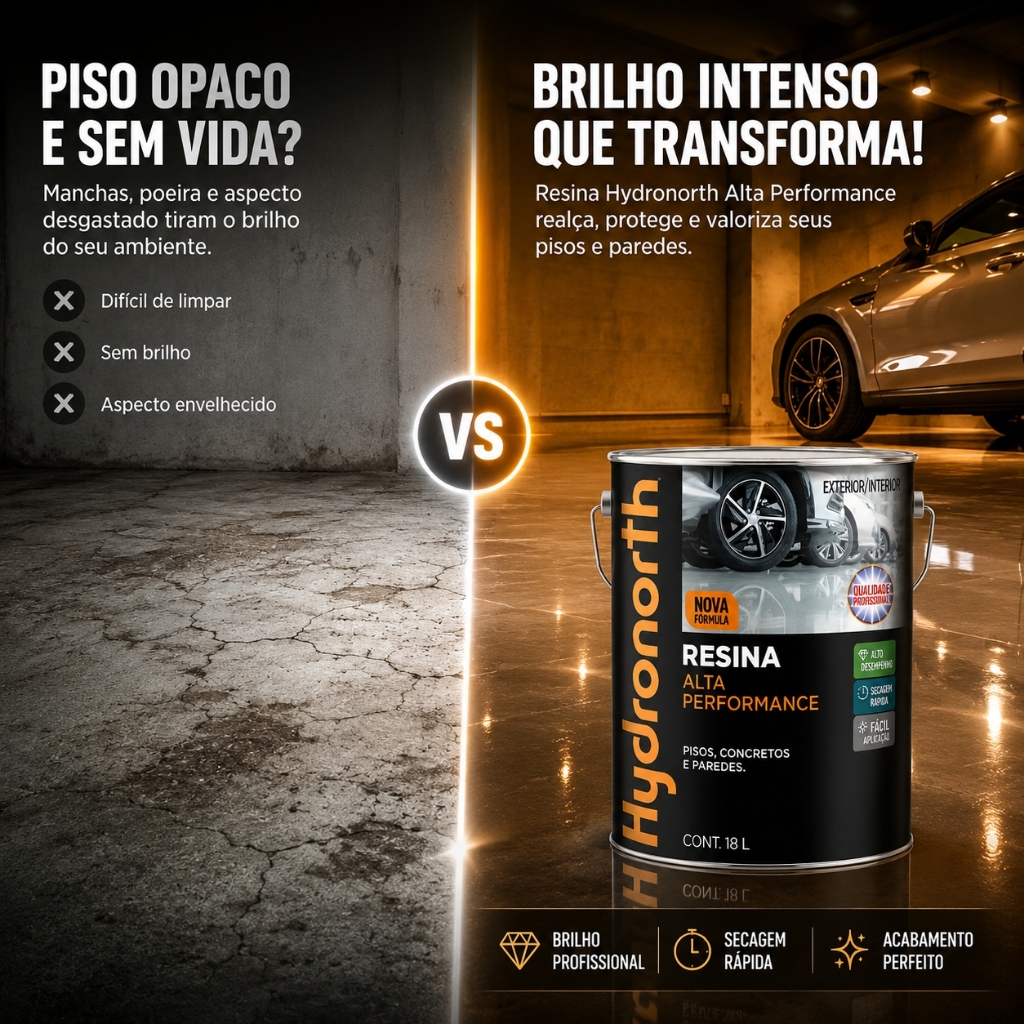 Resina Alta Performance Incolor Alto Brilho Balde 18L Hydronorth · foto 2