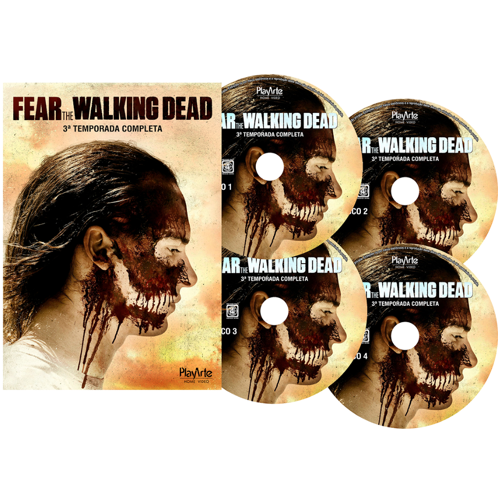 DVD - Fear The Walking Dead 3° Temporada Completa (4xDVDs) (Dublado e Legendado)