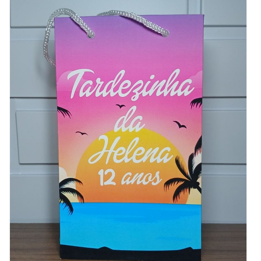 Sacolinha Personalizada Tardezinha Aniversário Infantil Mimos e Lembrancinhas para Festa