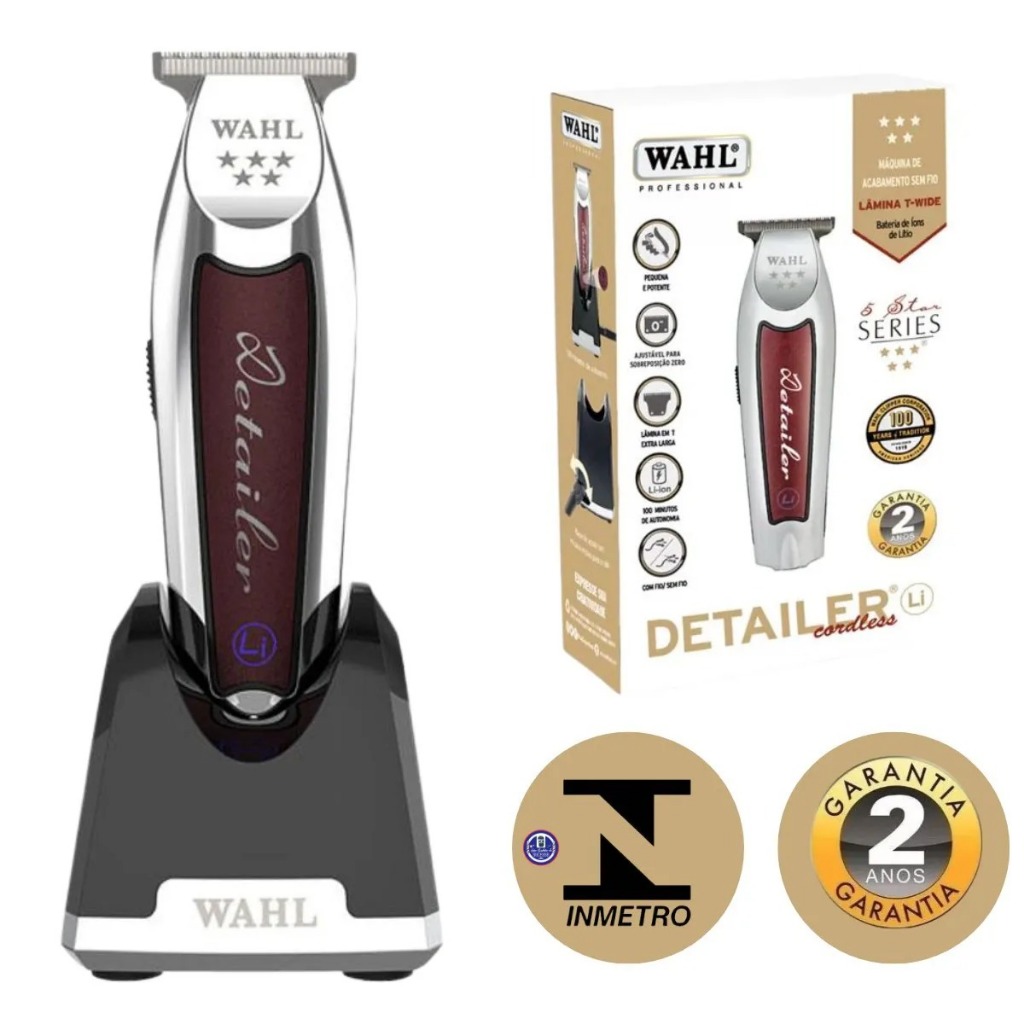 MÁQUINA DE ACABAMENTO DETAILER CORDLESS SILVER LITHIUM - WAHL