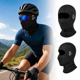 Balaclava Touca Ninja Gola Longa UPF50+ Com Furo Para Óculos Seda Gelada Motoqueiro Motoboy Ciclismo Bike Proteção Frio