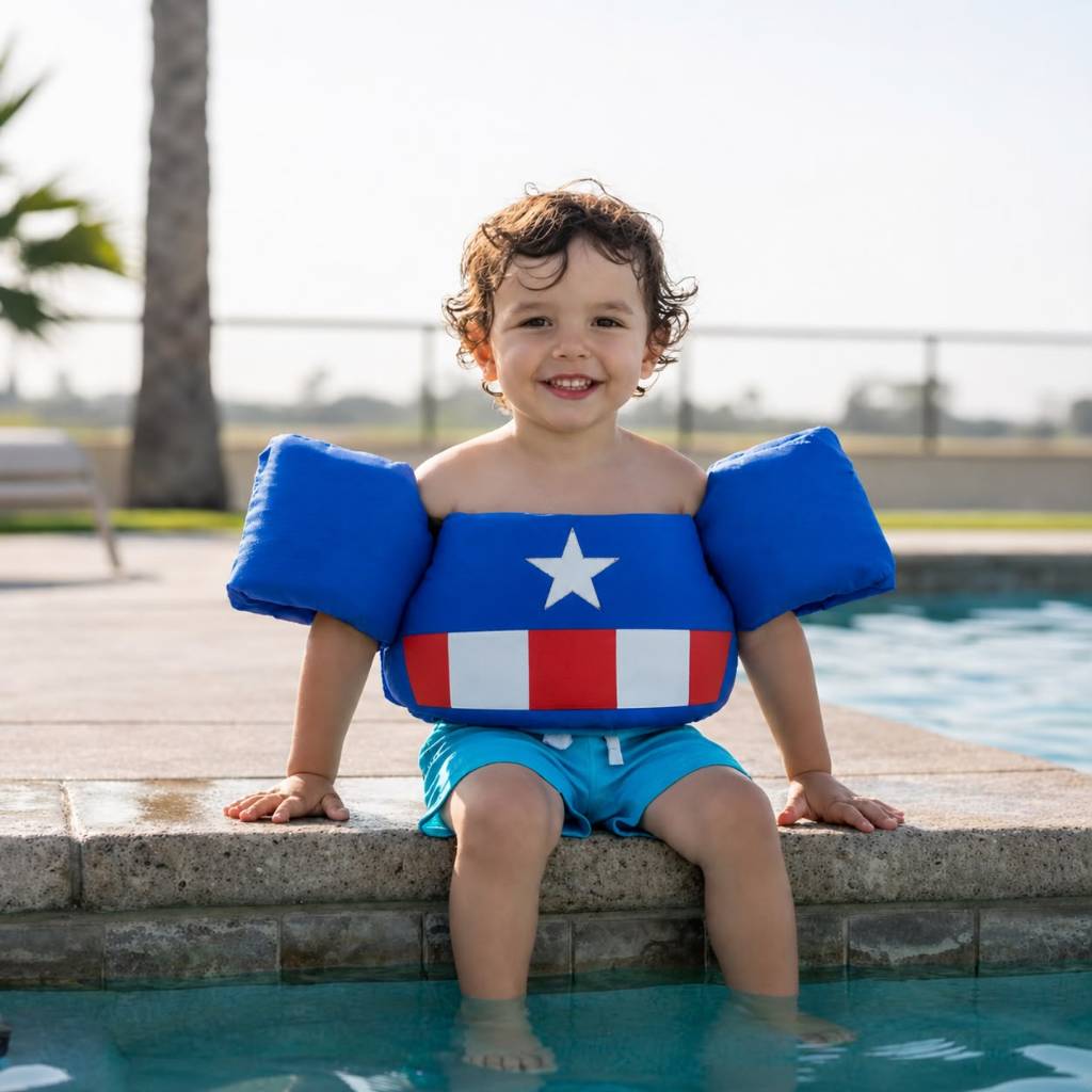 Colete Boia Infantil Flutuação Não Fura Nylon Alta Resistência Piscina Verão Envio Imediato