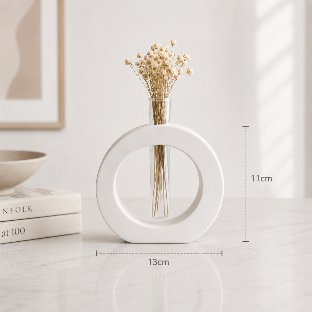 Vaso De Gesso Para Decoração Em Donut Com Tubo Decoração Para Quarto Decoração Para Casa E sala