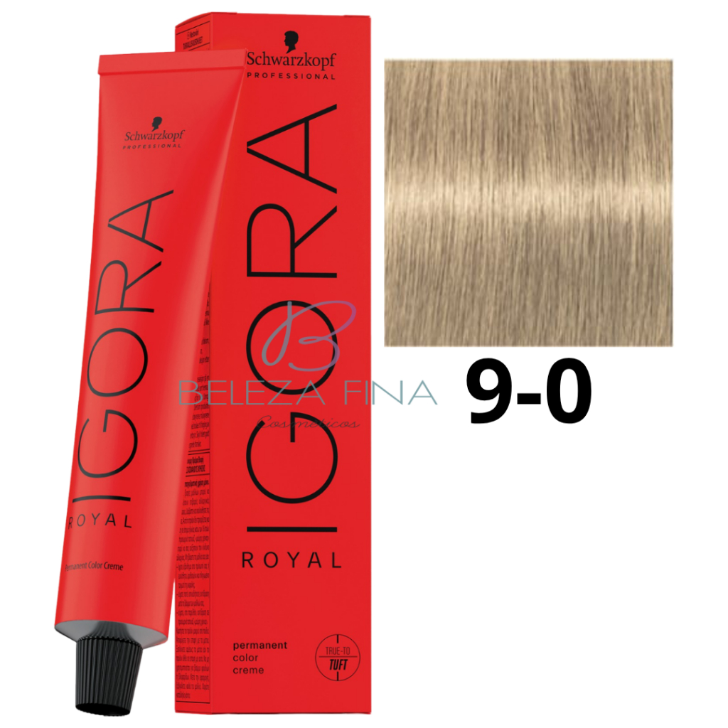 Coloração Schwarzkopf Igora Royal Tintura 9-0 60g LOURO EXTRA CLARO NATURAL