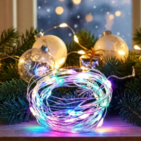 KIT C/20 Fio De Led Fio Fada 2m 30 LEDs Colorida Pilhar Decoração Promoção