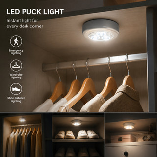 1/3/5 Unidade Leds Lâmpada Adesiva Sem Fio Touch De Pilha De Segurança Portátil Para Armá…
