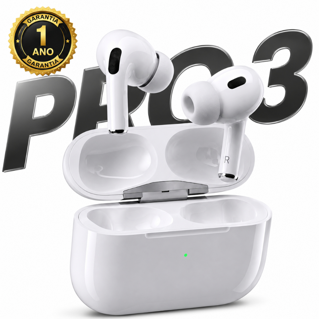 Par De Fones Sem Fio Tws Pro 3 Bluetooth 5.3 Com Case De Recarga Rapida Para Smartphone E Tablet