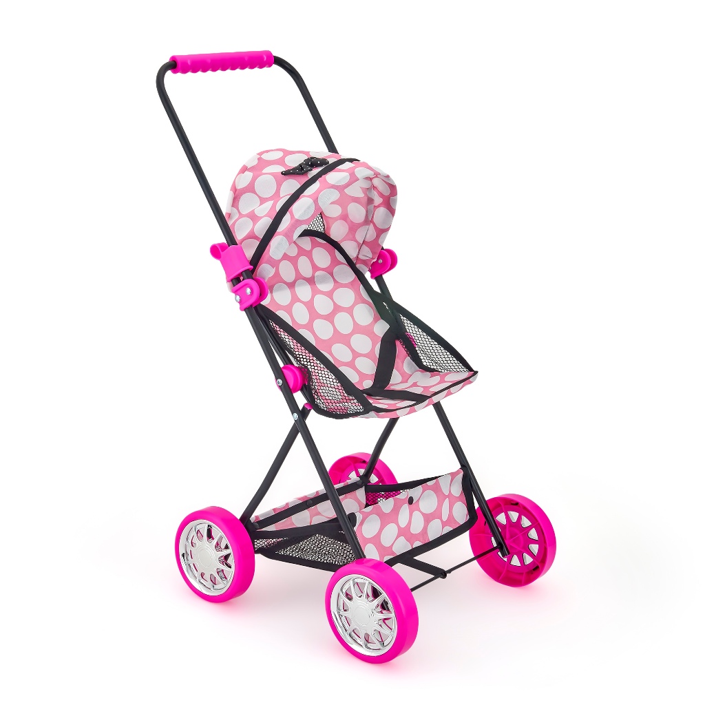 Carrinho de Boneca Baby Sag Infantil Rosa Coração Novidade Menina Reborn.