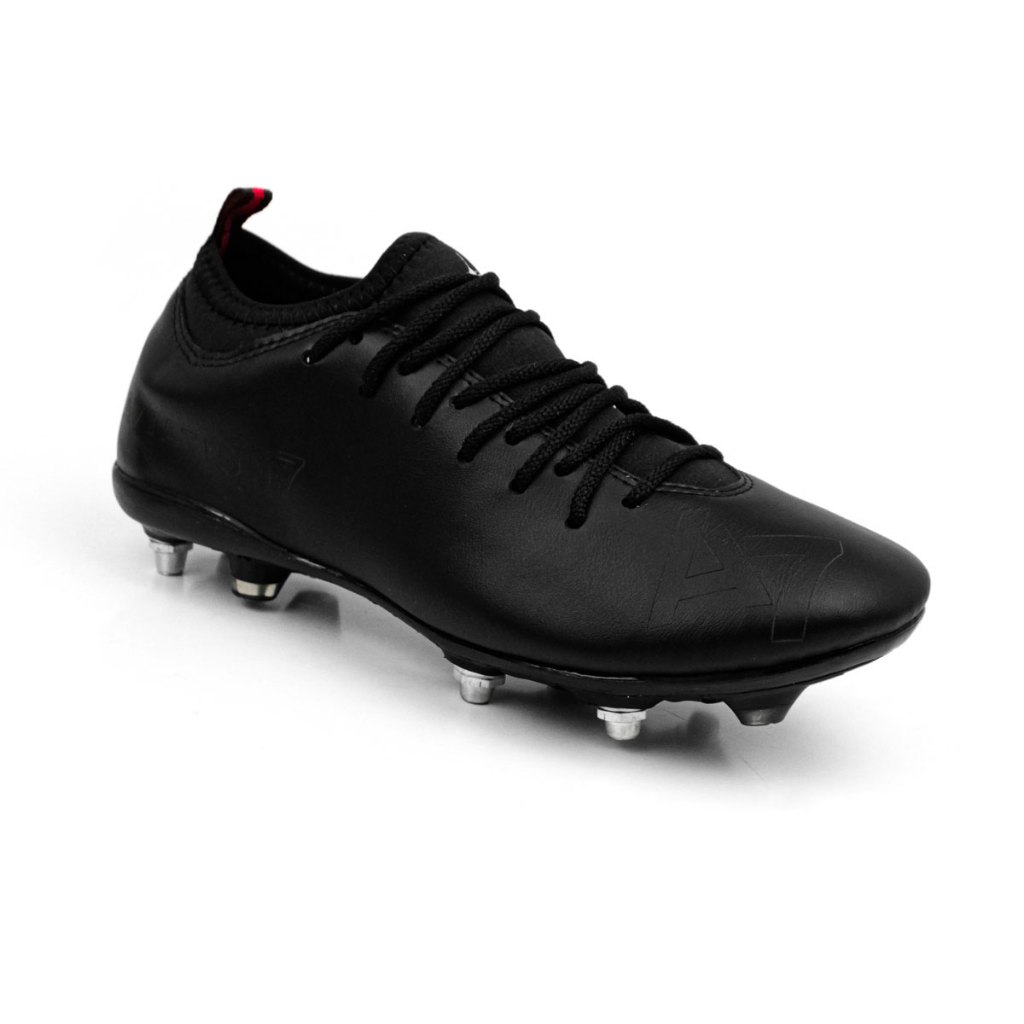 Chuteira Campo Trava Mista Botinha Futebol Gramado Black