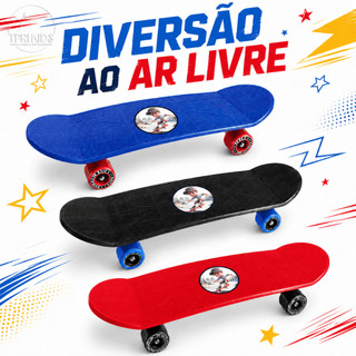 Skate Infantil Semi Profissional Esporte Lazer Skateboard Masculino Feminino Brinquedo Criança Top