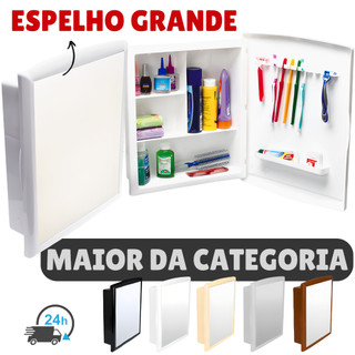 Armário De Banheiro Com Espelho Grande Armarinho Grande De Banheiro De Sobrepor Parede Porta Escova