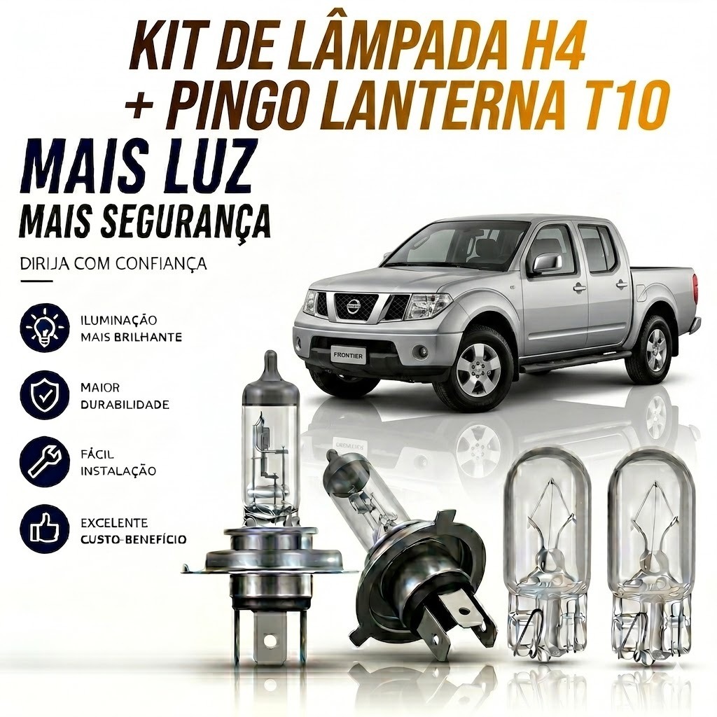 Lampada farol BAIXO / ALTO + LANTERNA NISSAN FRONTIER 1998 ATÉ 2016