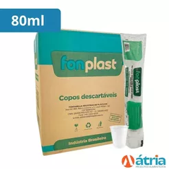 Caixa 2.500 Copo de Café 80ml Branco Descartável Fonplast