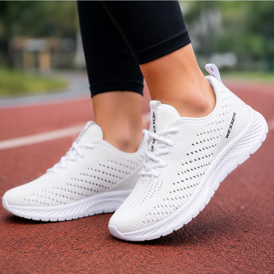 Tenis Feminino Academia Esportivo Corrida e Caminhada Leve Macio Sapato Fitness Confortavel — imagem 1