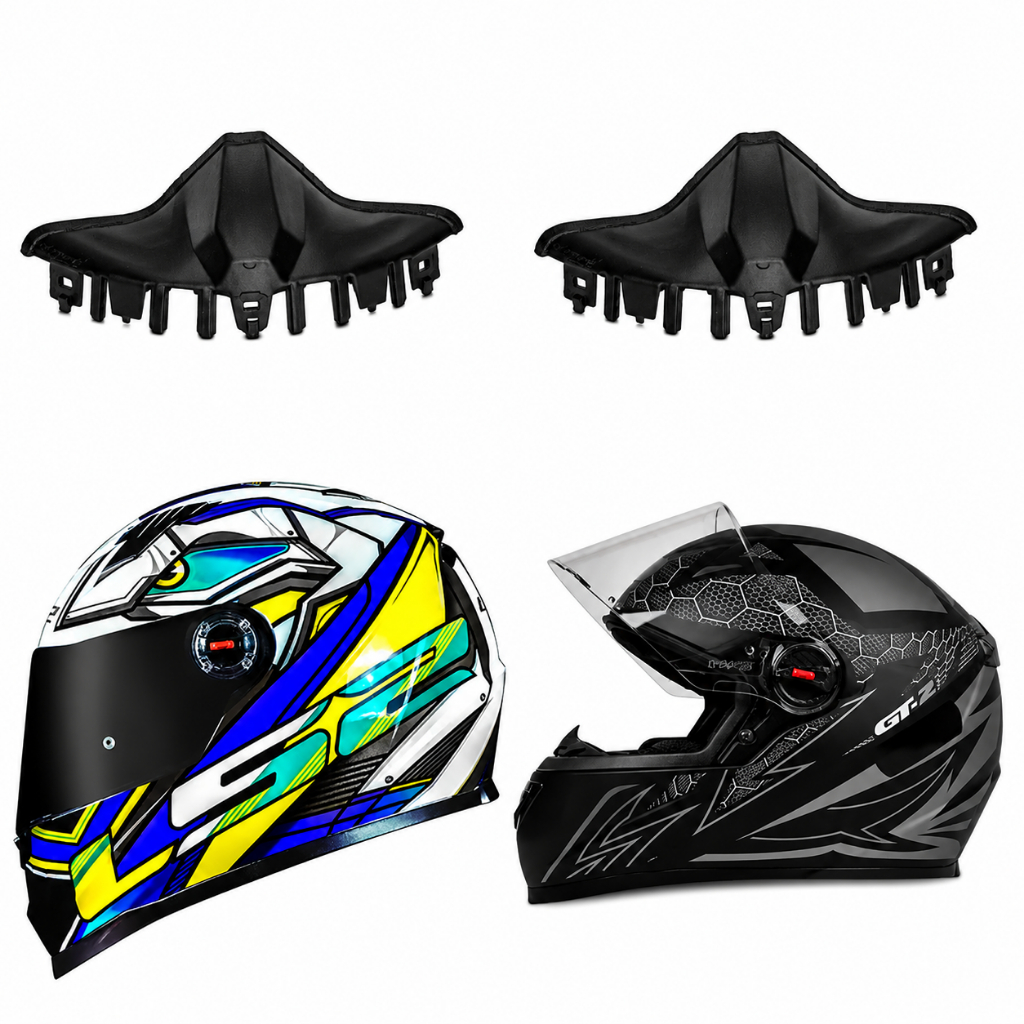 Kit 2 Narigueira Alta Capacete Universal Ls2 FF358 Ls2 FF396 Fw3 Gt2 Fw3 Gt5
