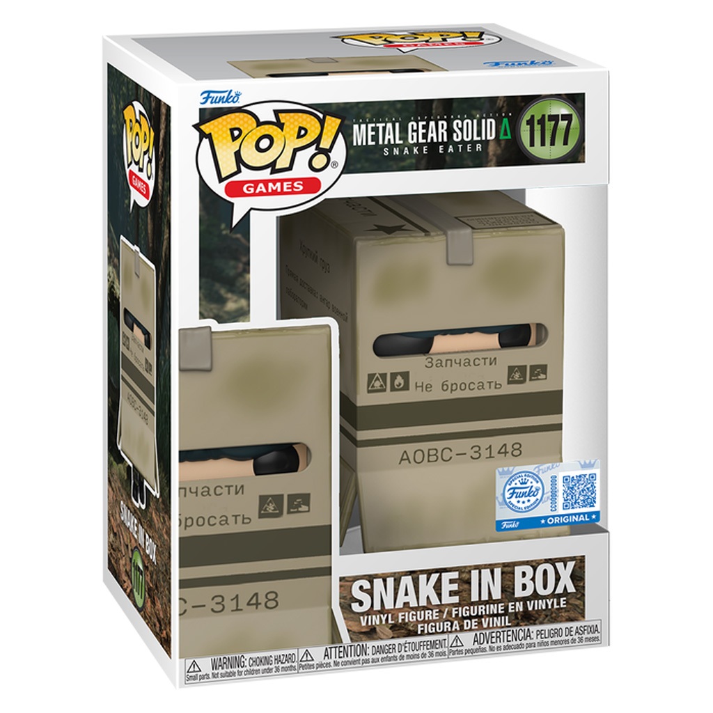 FUNKO POP GAMES METAL GEAR SOLID: SNAKE EATER EXCLUSIVE - SNAKE IN BOX 1177 NOVO ORIGINAL — imagem 2 de 2