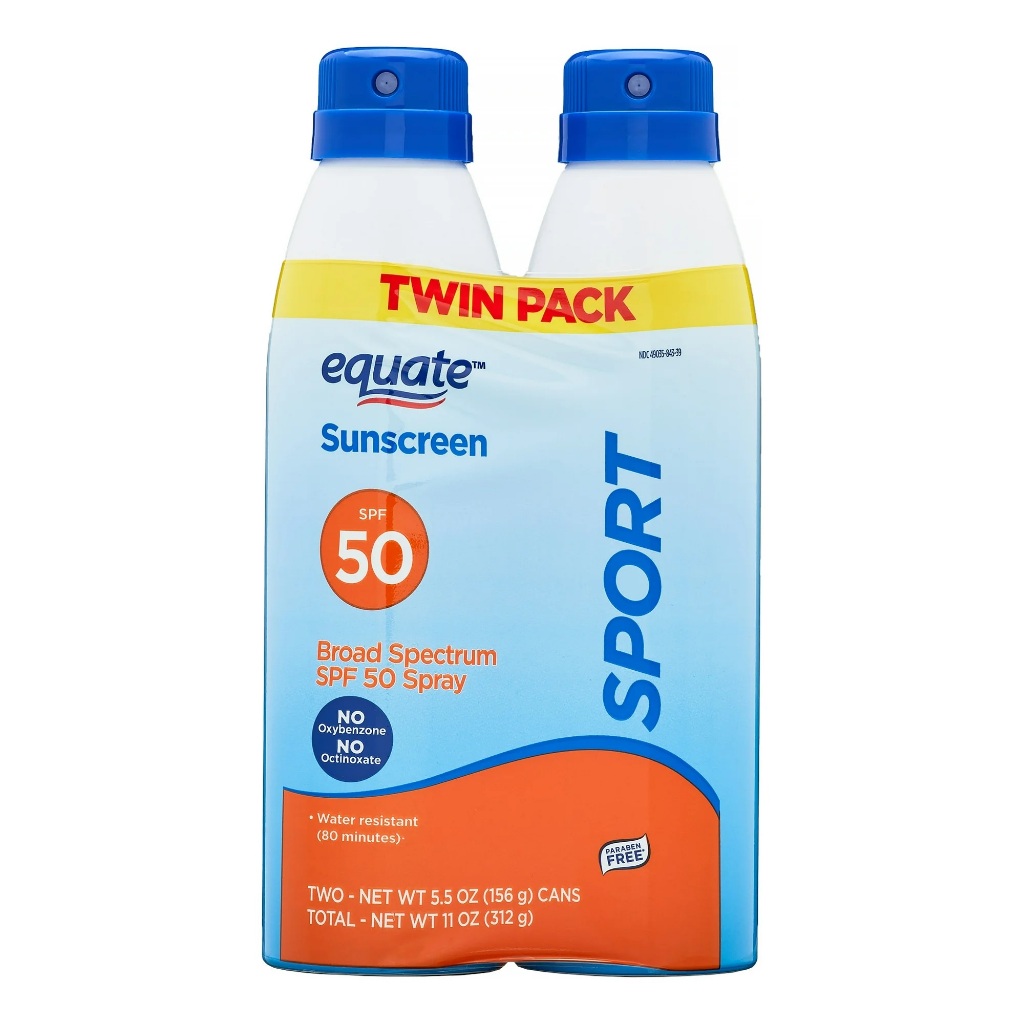PROTETOR SOLAR SPORT SPRAY EQUATE 50SPF COM 2 UNIDADES IMPORTADO EUA