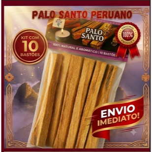 Palo Santo Peruano Legítimo 10 UNIDADES CORTE EXCLUSIVO (Palito) Limp energ  DESCARREGO + instruções
