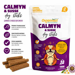 Biscoitos Calmantes Para Caes Calmyn Susse Dog Sticks 160g Calmante para Cachorro sticks 160G