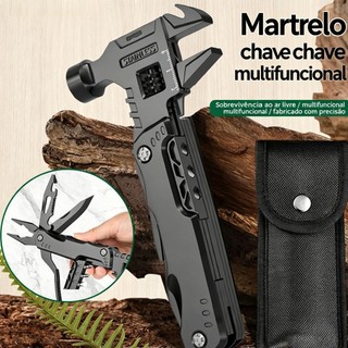 Martelo Portátil Multifuncional Garra Ao Ar Livre Camping Adventure Survival Kit Com Bols…