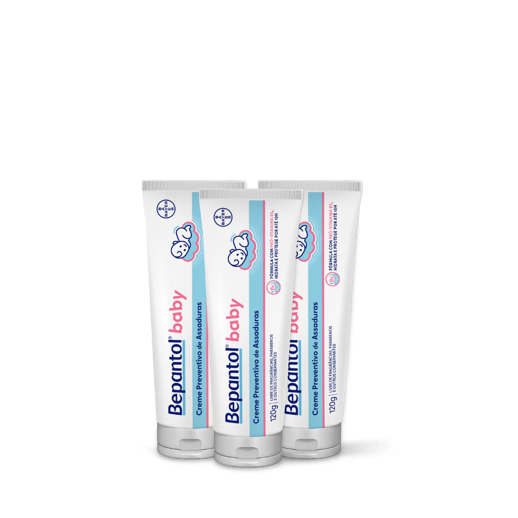 Kit 3un. Creme Preventivo de Assadura Bepantol Baby 120gr Cada