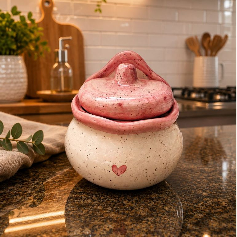 Saleiro Pequeno De Cerâmica Decorado a Mão Decoração Organizador Cozinha promoção mais vendido