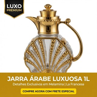 Jarra de Vidro Luxuosa 1L Árabe Clássica La Francesa Vintage Glamour